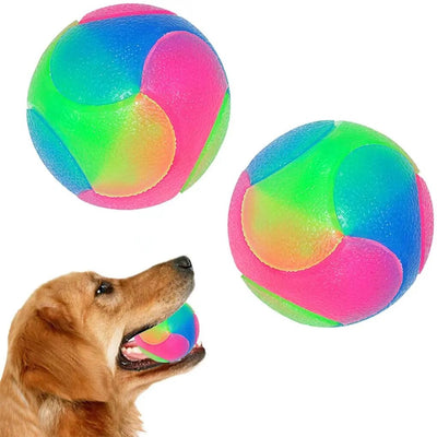 Pet Dog Toy ChewingDog Balls Flashing Elastic Glow In The Dark Interactive Ball Dog Ball Pet Toys Puppy Chew Toy мяч для собак